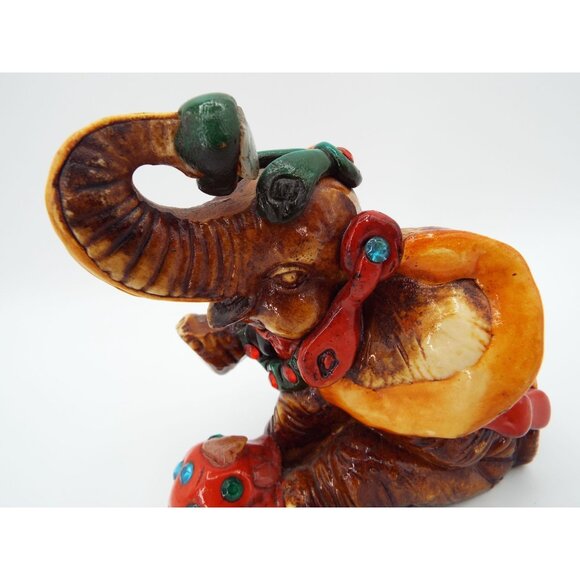 Mexican Folk Art Lucky Elephant Figurine Mayan Aztec Stones - Picture 7 of 12